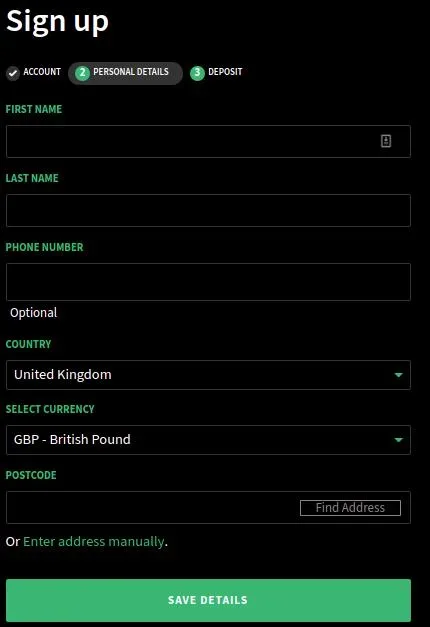 CHOOSE GBP AT SIGN-UP